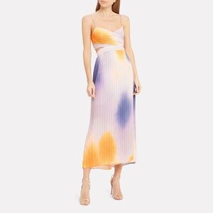NWT size 6 ALC Sierra Pleated Ombré Dress (Multi colored, purple and orange)